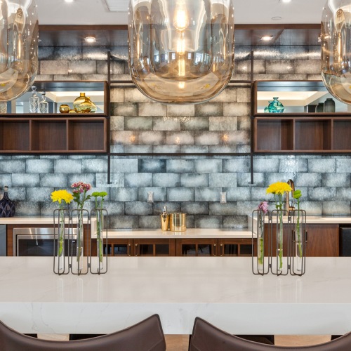 Clubhouse Kitchen clubhouse dining and kitchen area with abundant lighting